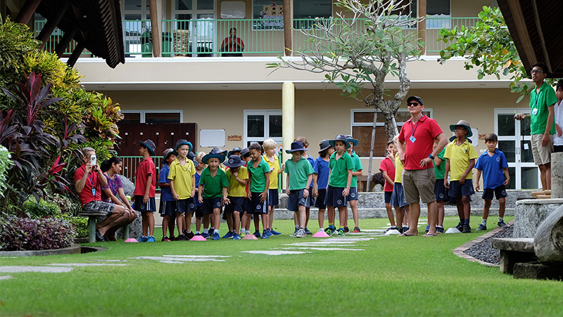 Sports at CCS, BAli - Students during a sports lesson